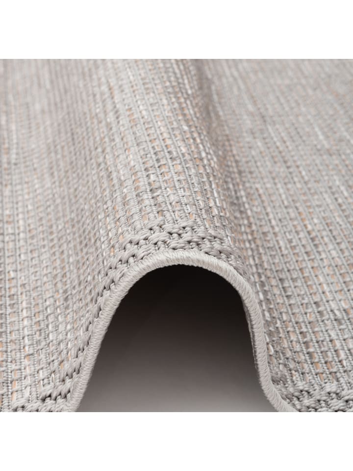 Pergamon In & Outdoor Teppich Flachgewebe Ottawa Mix in Silber günstig kaufen