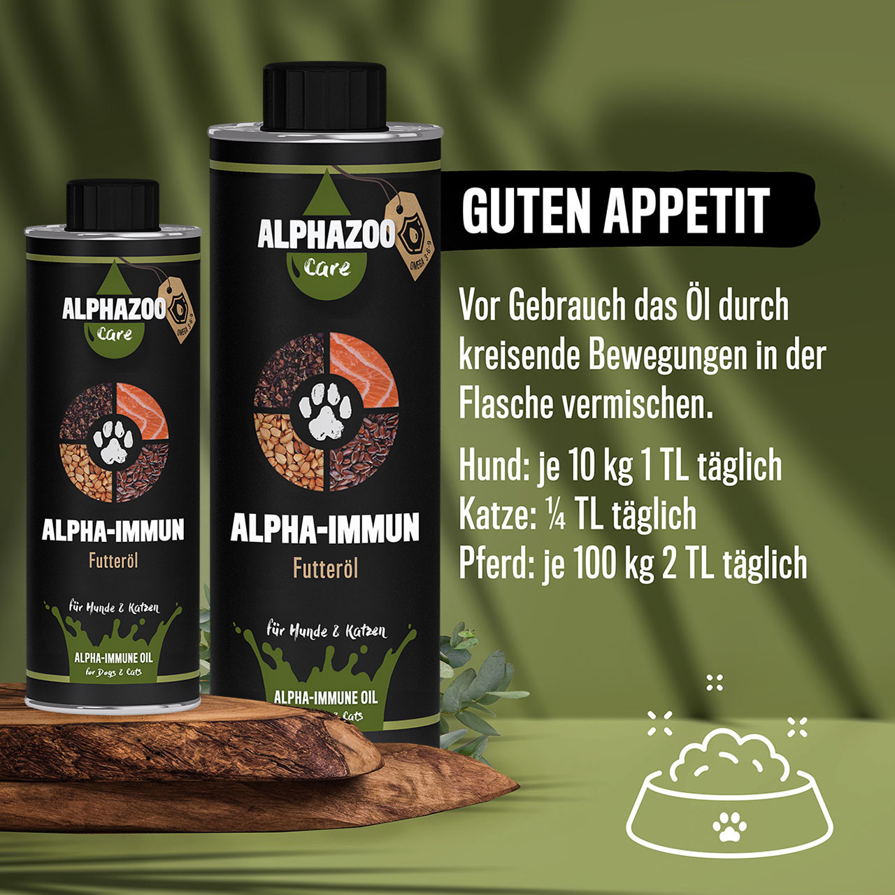 ALPHAZOO Ergänzungsfutter & Aufzucht ALPHAZOO Alpha-Immun Futteröl für Hunde und Katzen 250 ml