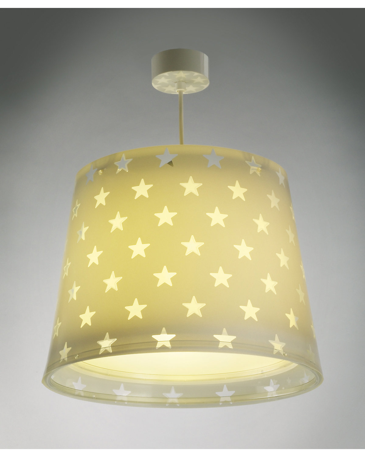Hängelampe STARS, Glow in the dark, grau