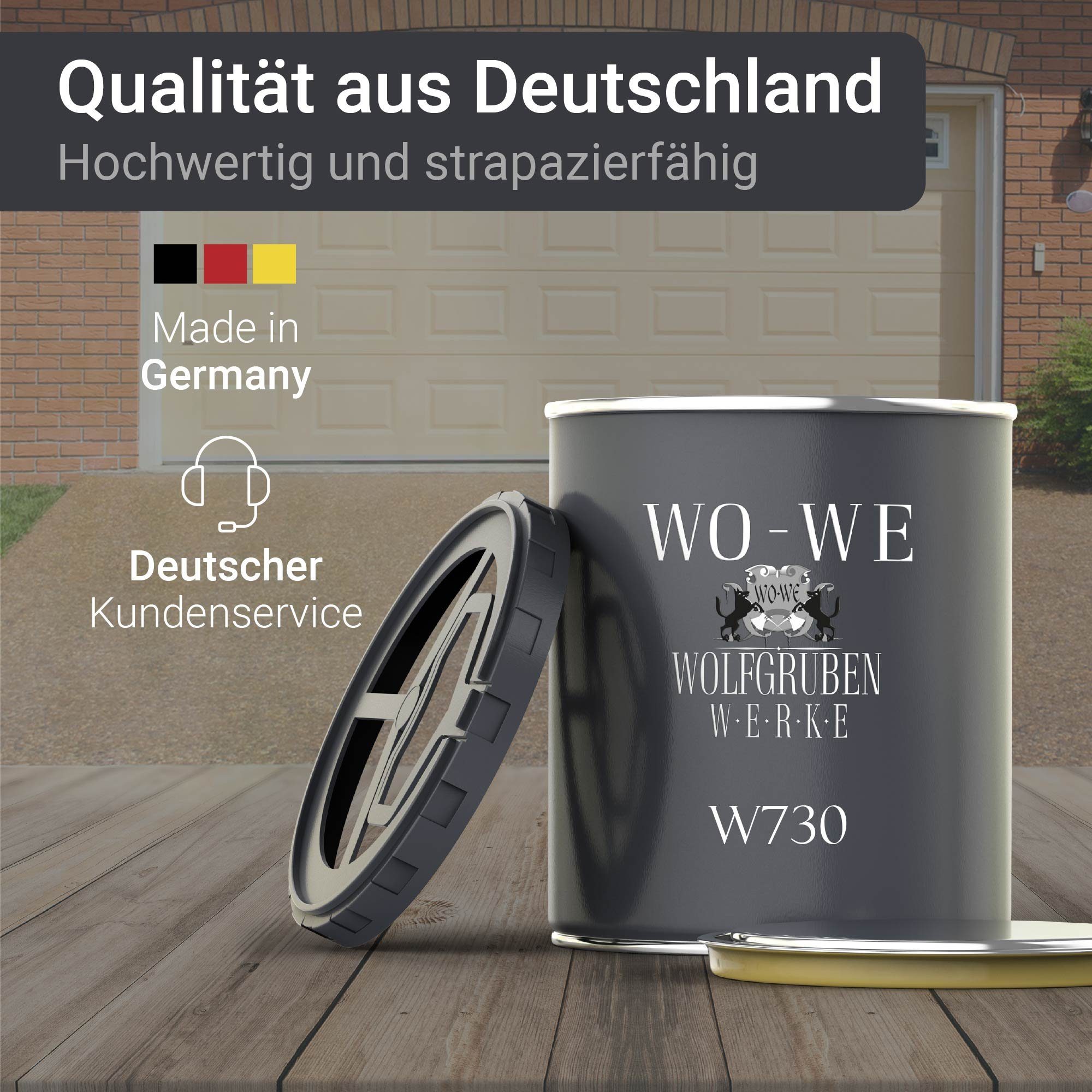 WO-WE Korngröße 4-8mm Bodenfliese Steinteppich Set Marmorkies Bodenbeschichtung W730 2qm, Weiß - Bianco Carrara, Set, 25KG Marmorkies + 1,5KG 2k Bindemittel