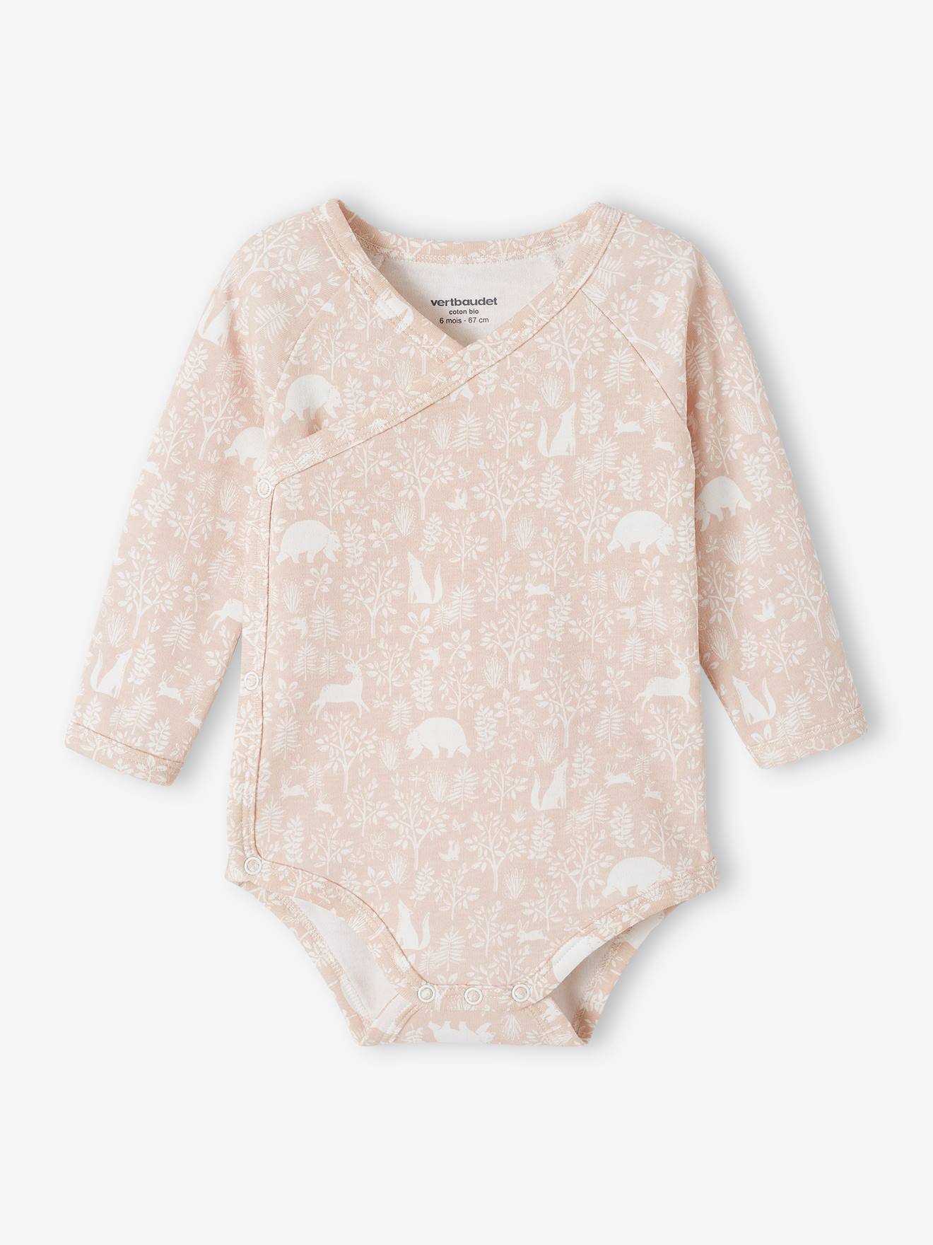 Vertbaudet 3er-Pack Baby Wickelbodys, Bio-Baumwolle - jeansblau