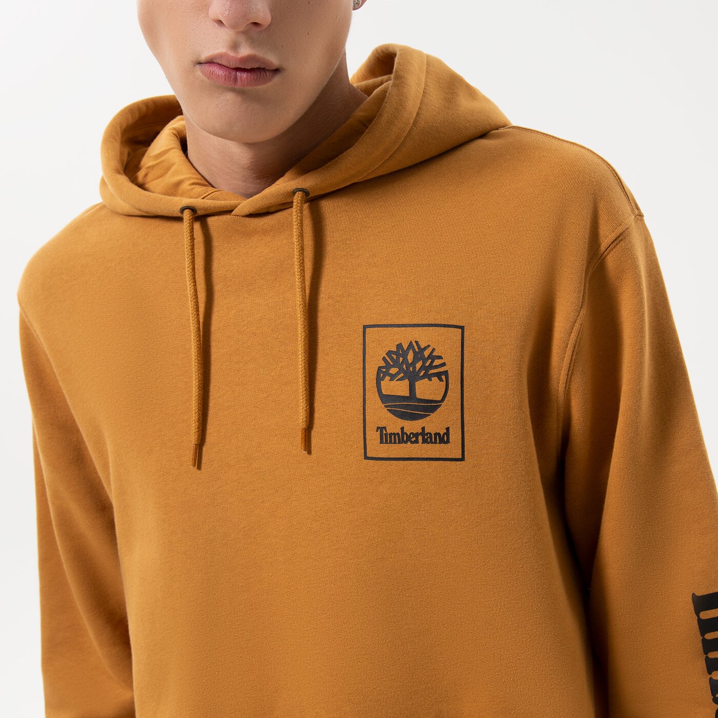 TIMBERLAND HOODIE STACK LOGO WHEAT BOOT Braun