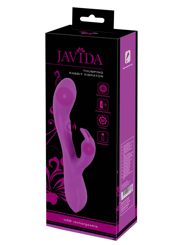 Javida Rabbitvibrator Thumping Rabbit Vibrator in lila günstig kaufen 23 cm