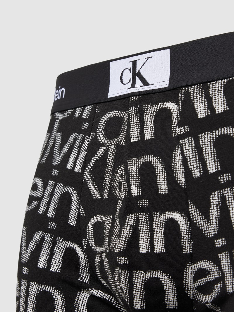 Trunks mit elastischem Logo-Bund in schwarz
