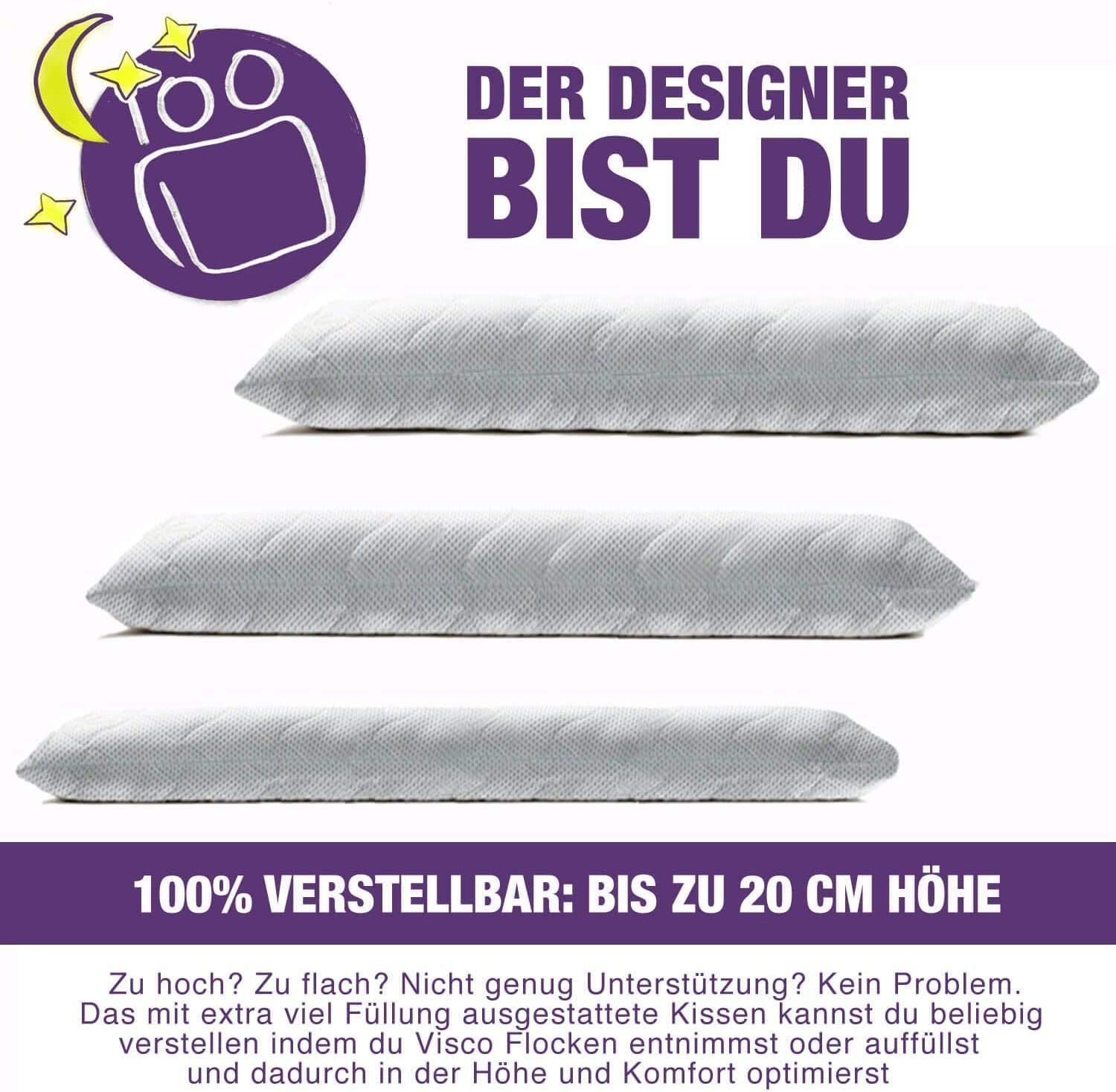 Traumreiter Seitenschläferkissen Traumreiter Seitenschläferkissen Visco Dream 140x40 Memory Foam Kissen, 1-tlg.