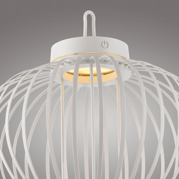 LED-Akku-Tisch- und Bodenleuchte Korga, weiß, ⌀ 36 cm