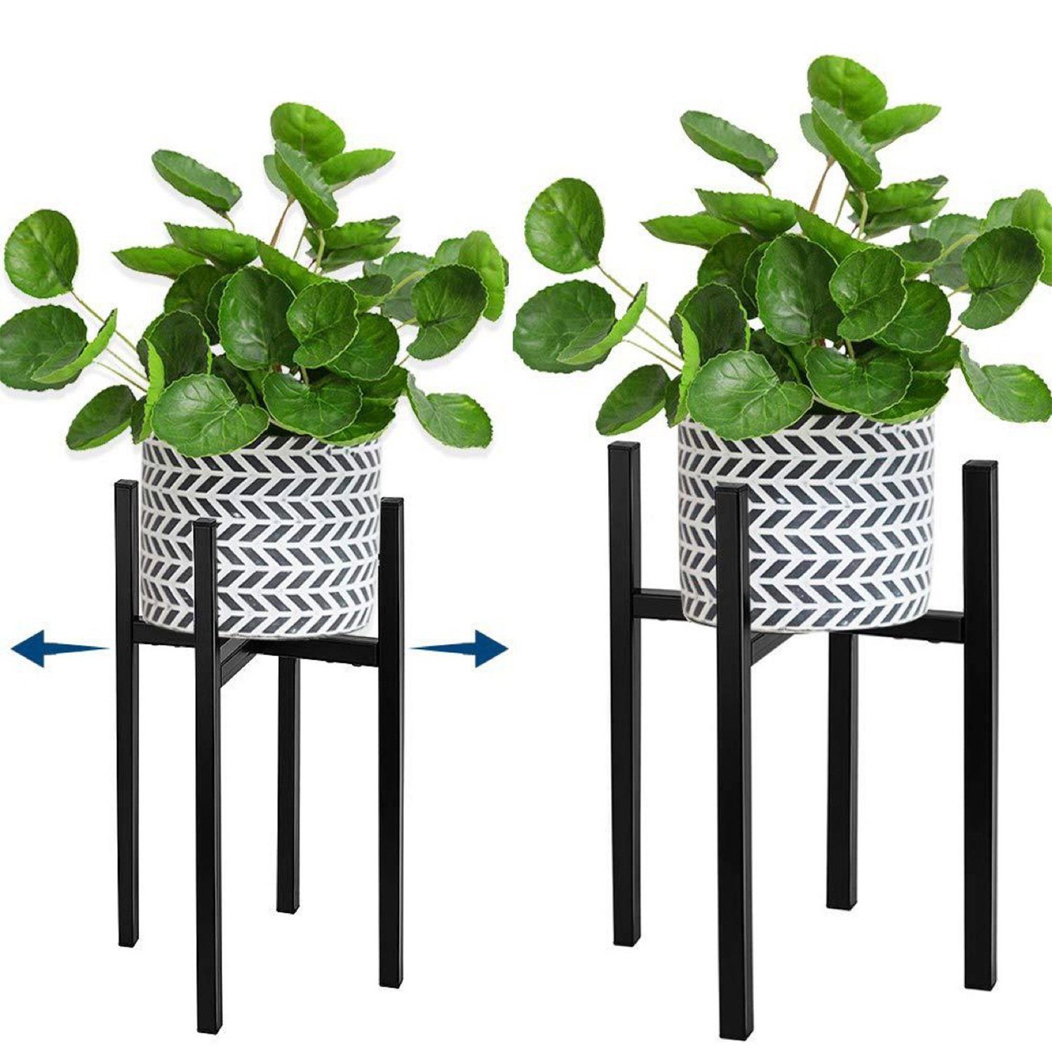 Vicbuy Blumenständer, Metall Regal Erweiterbar 23-37cm & Verstellbare Höhe