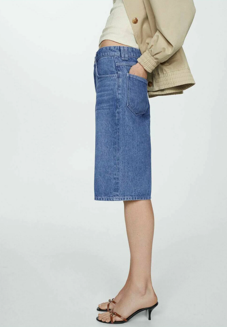 Mango ROWDY - Pantalones cortos vaqueros