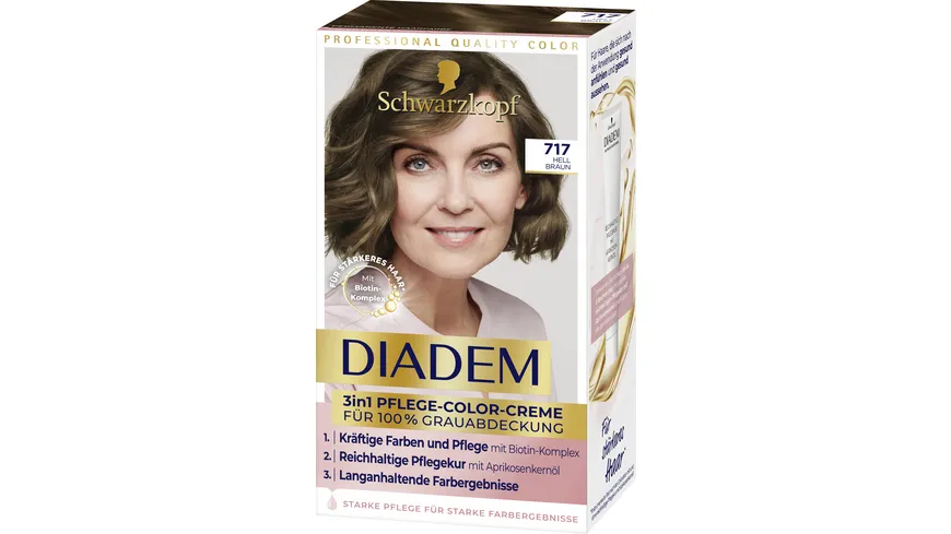 DIADEM 3in1 Pflege-Color-Creme 717 - hellbraun