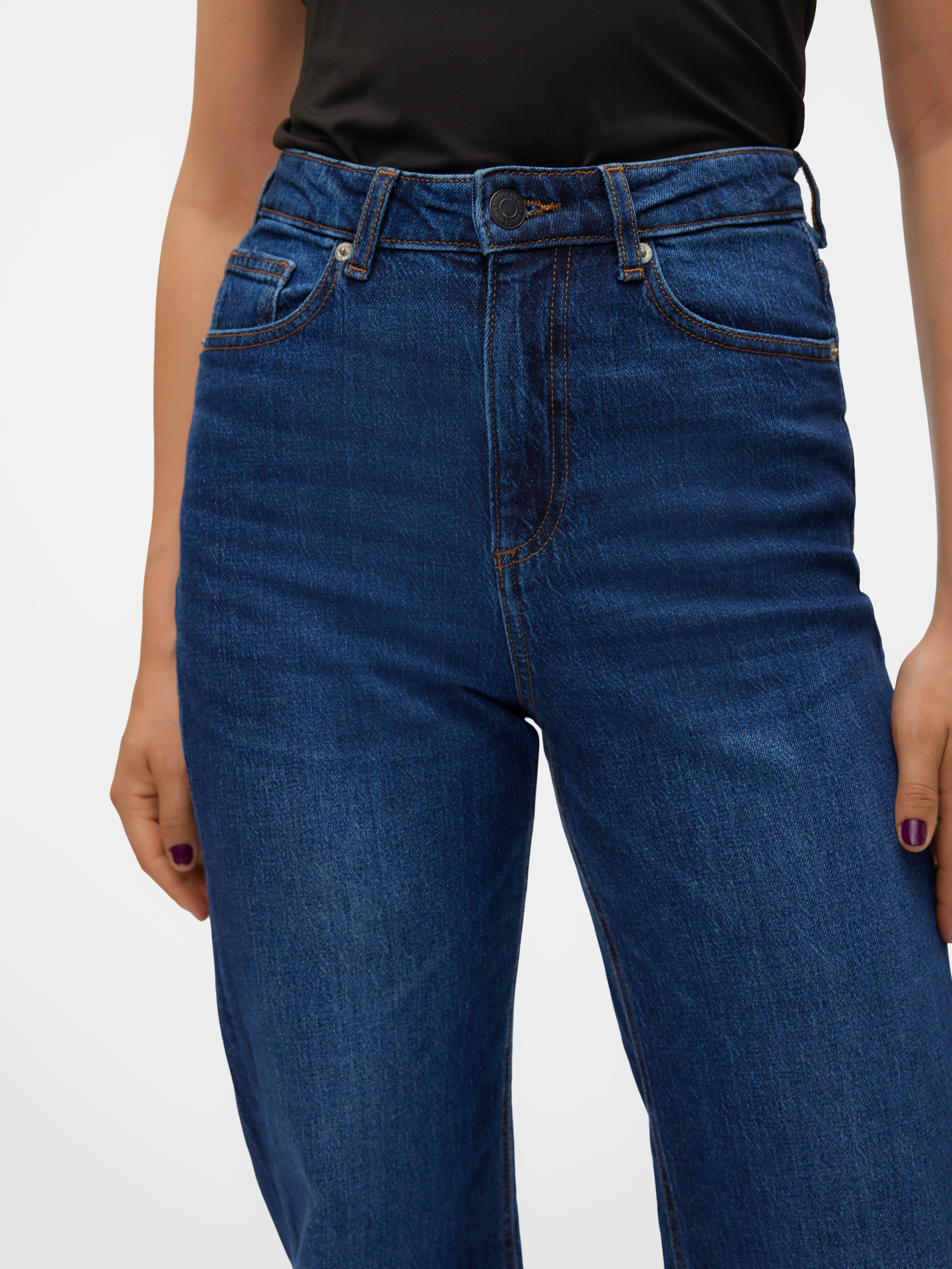 VMTESSA Hohe Taille Weiter Beinschnitt Jeans