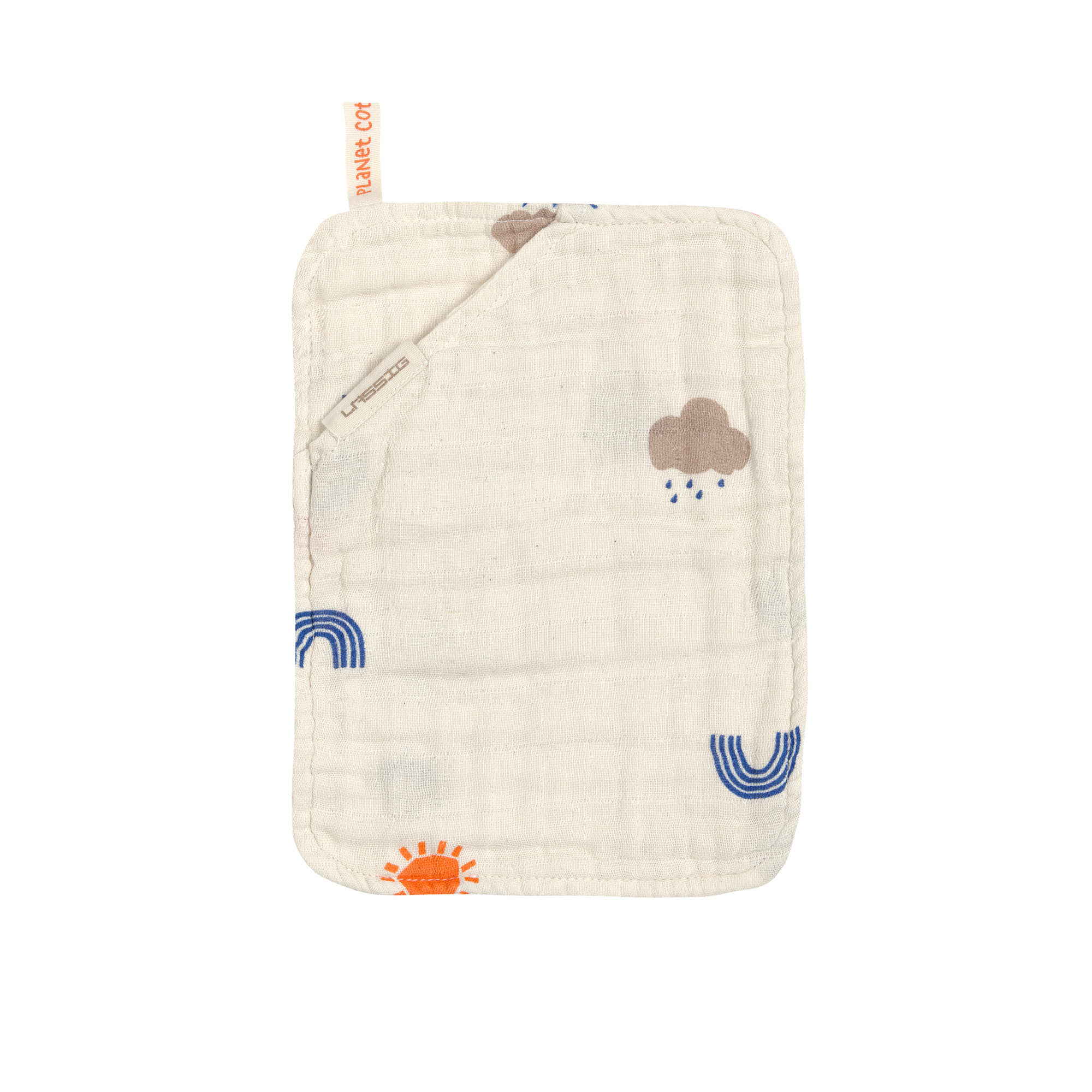 Musselin Set (Kapuzenhandtuch + Waschhandschuhe) - Nature, Beige