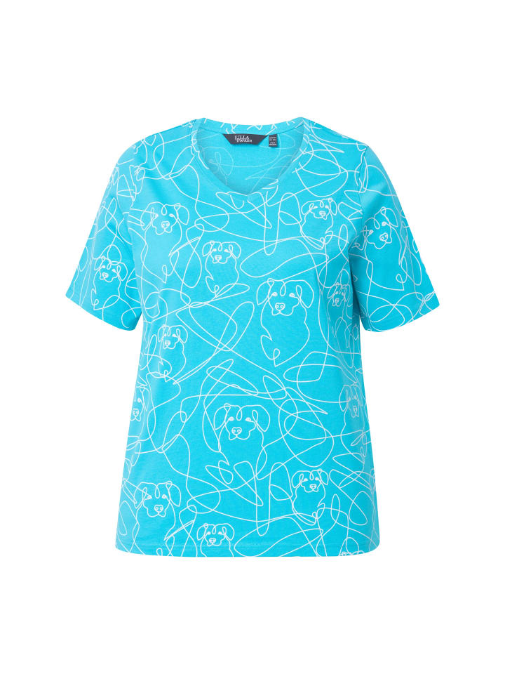 Ulla Popken Shirt in tiefes aqua günstig kaufen