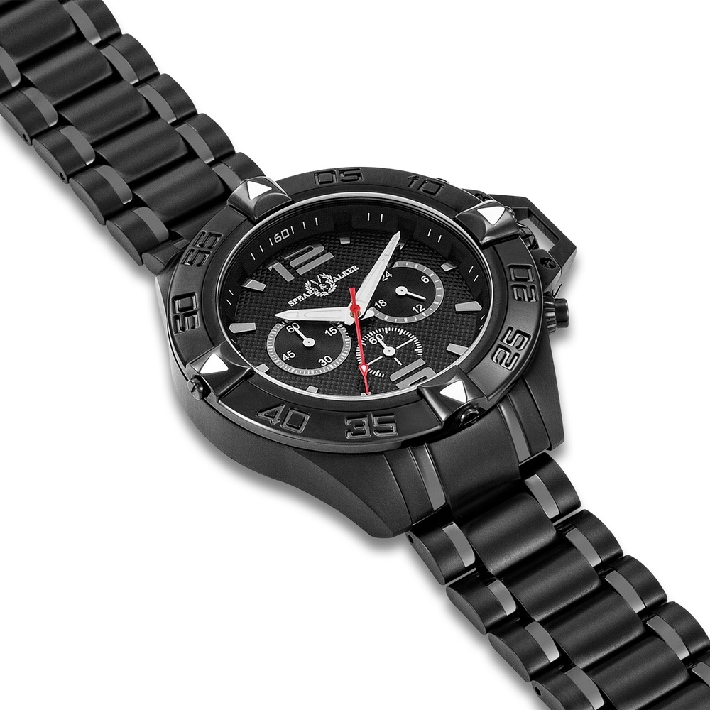 Spears & Walker Montre à quartz Varus II en Noir Acier inoxydable en Noir Montre