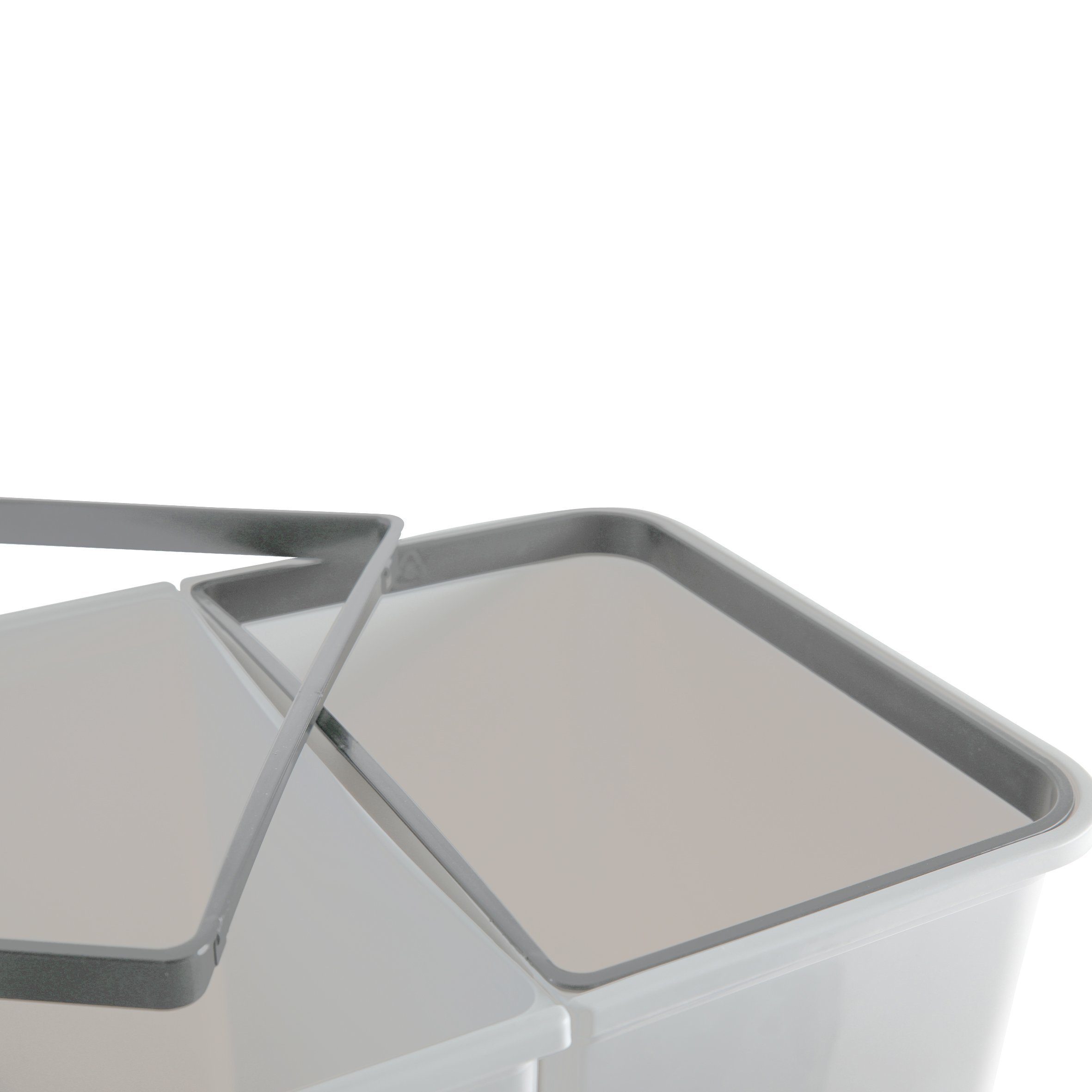 Ribelli Mülltrennsystem ZwEimer Müllbehälter 2 x 25 l grau/gran.