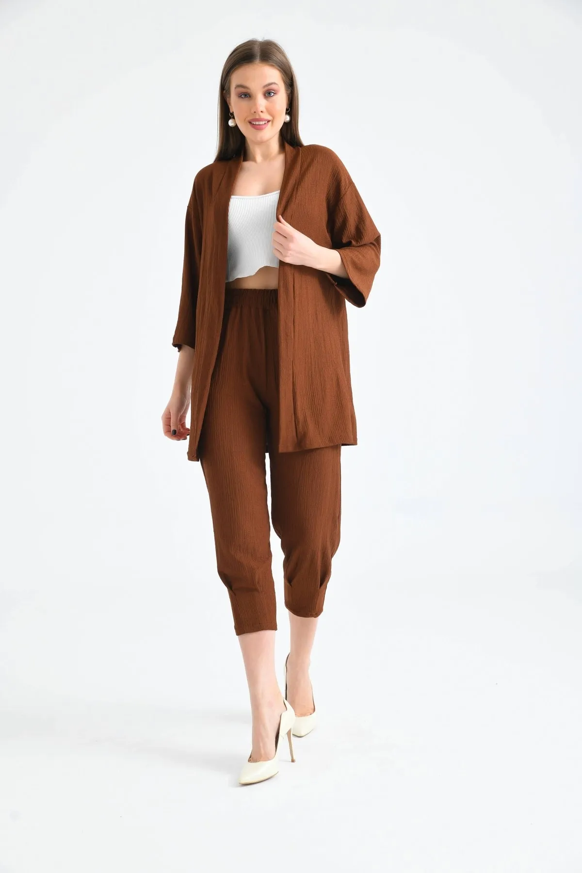 VOLT CLOTHİNG  Uncovered Kimono-Set für Damen