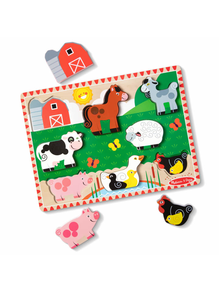 Melissa & Doug Farm Chunky Puzzle 8 tlg.- ab 3 Jahren günstig kaufen onesize