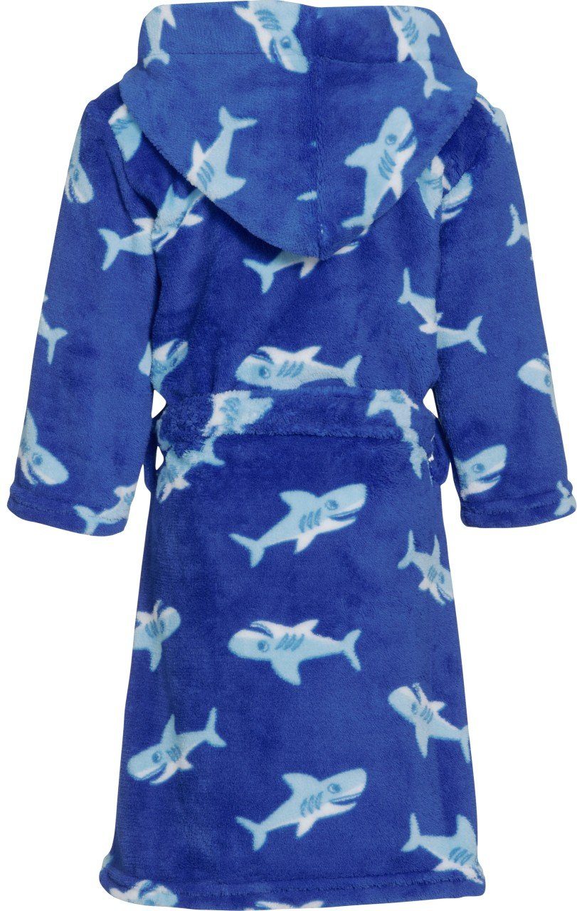 Playshoes Kinderbademantel Fleece-Bademantel Hai