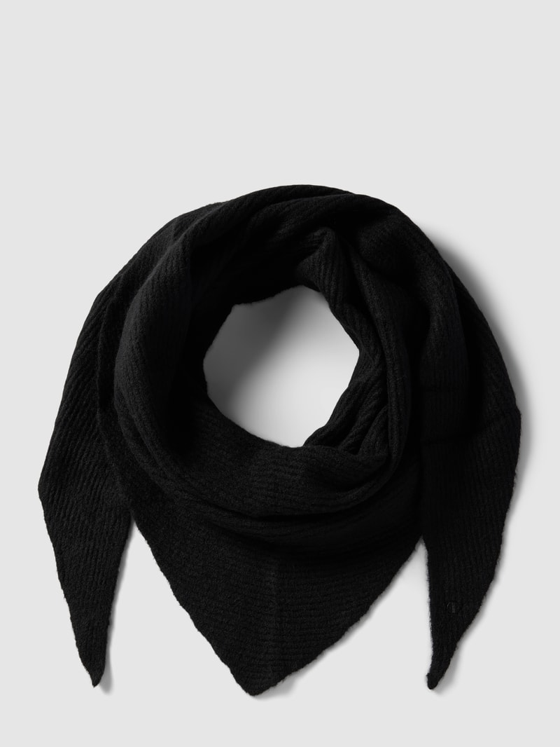 Schal mit Strukturmuster Modell 'RIBTRIA' in schwarz
