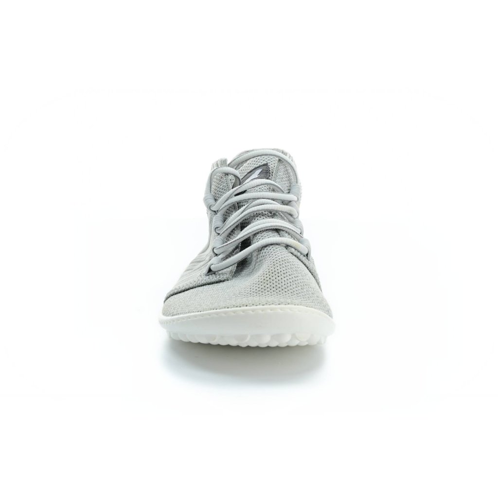 Leguano Beat silbergrau mit weißer Sohle Barfussneakers
