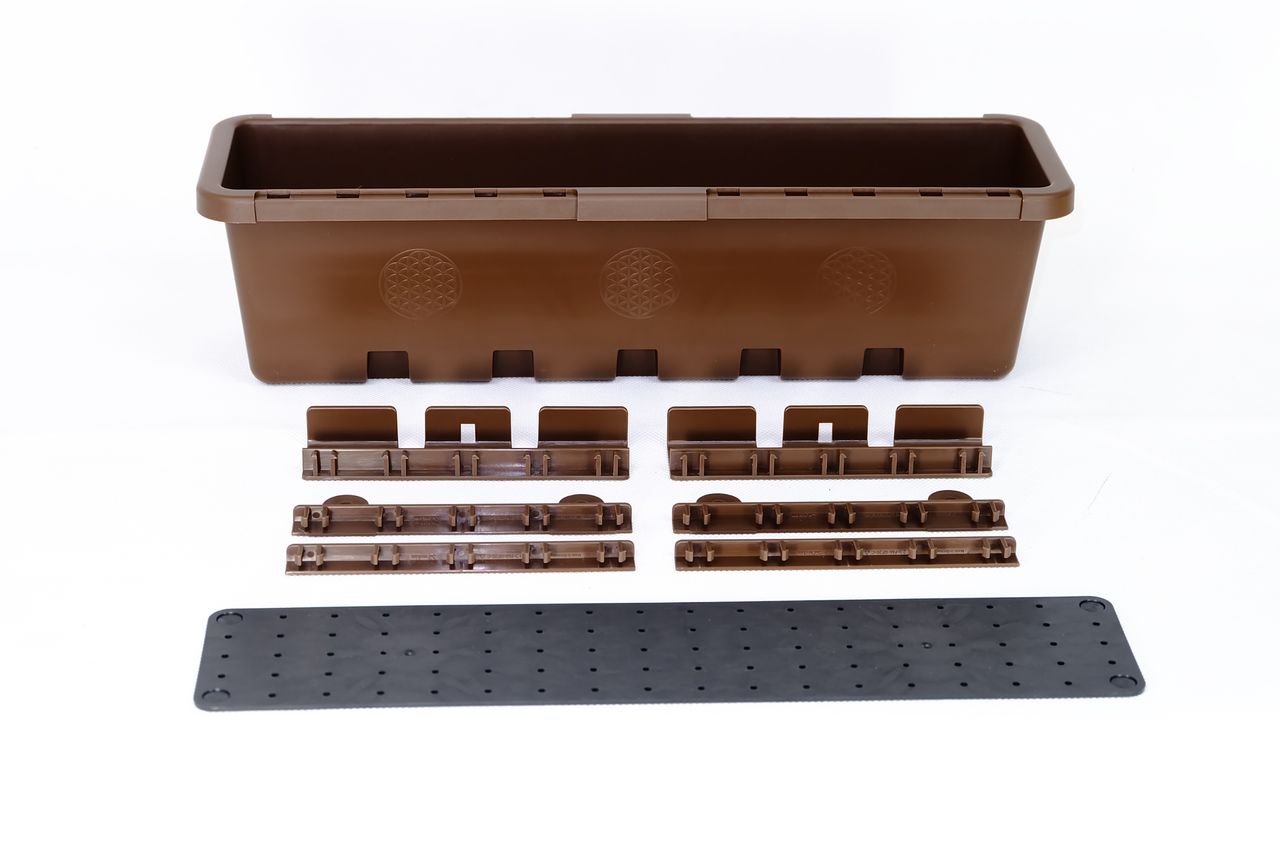 GreenLife Blumen- / Kräuterbox 10 Stück, terrabraun, komplett