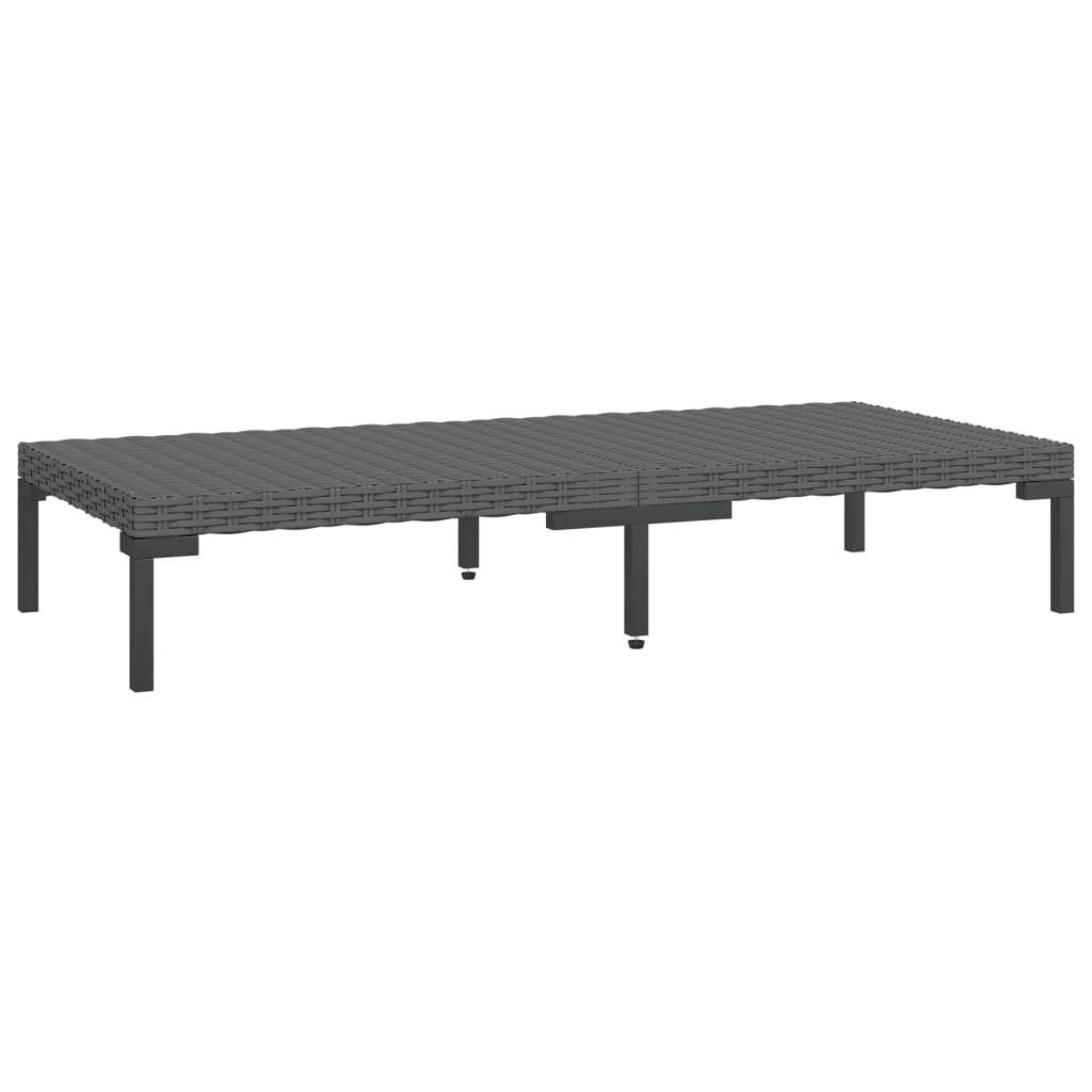 vidaXL Gartenlounge-Set 5-tlg. Garten-Lounge-Set mit Kissen Poly Rattan Dunkelgrau, (1-tlg)