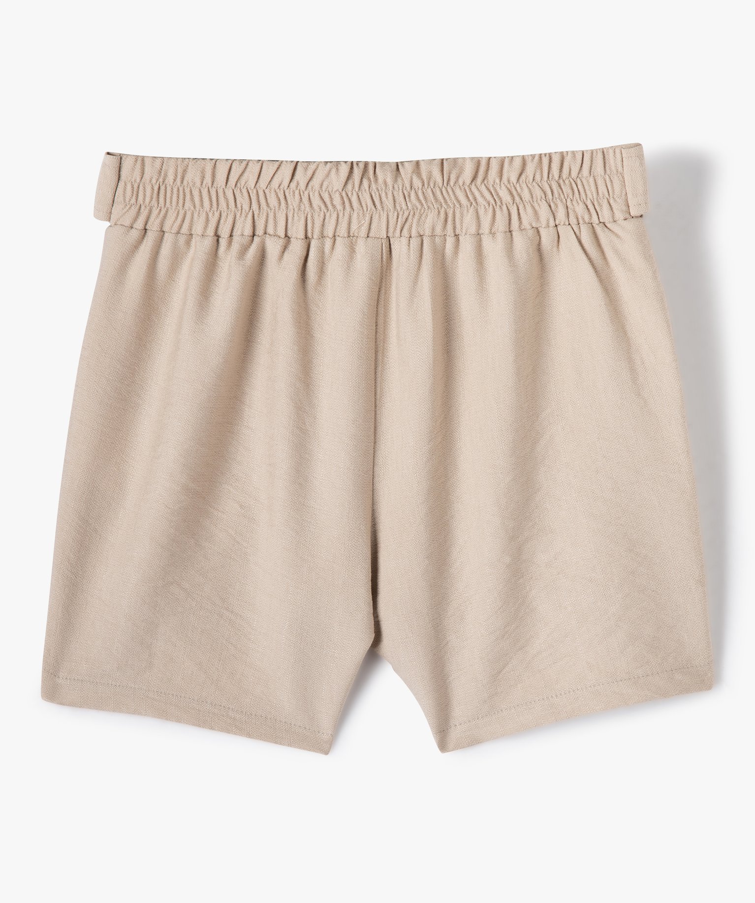 Short fille ample à taille haute beige | GEMO