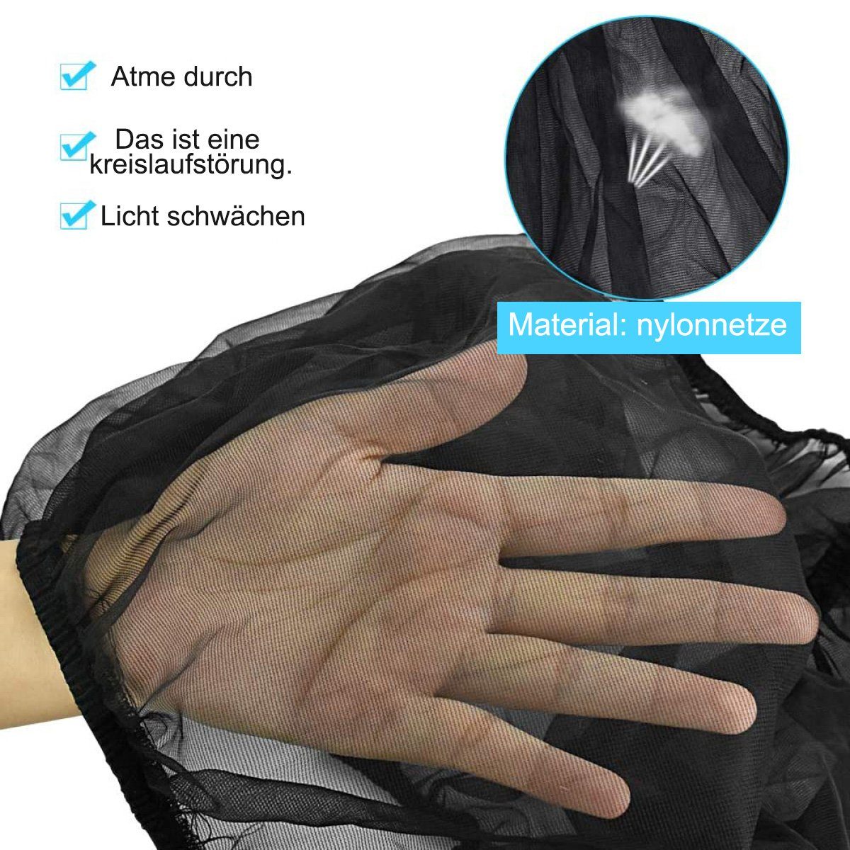 Juoungle Vogelkäfig 1 Stück Universal-Vogelkäfig-Abdeckung aus Nylon-Netz, Schwarz