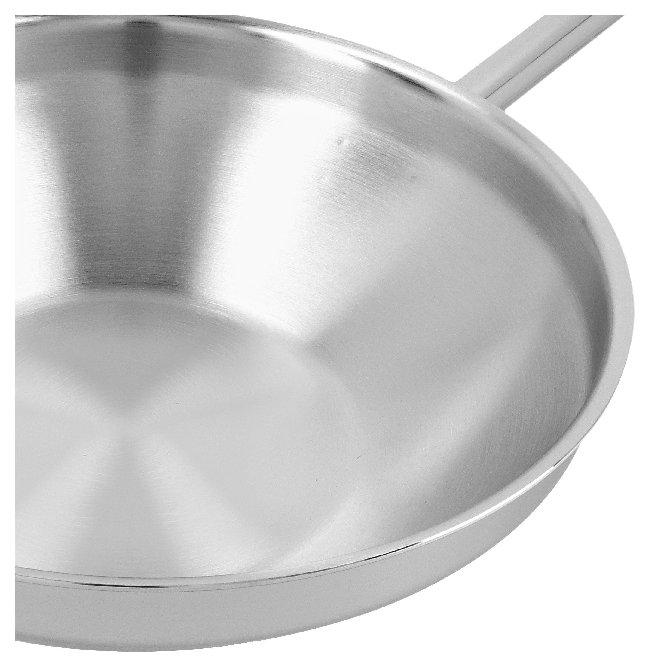 Wok flacher Boden 32 cm, 18/10 Edelstahl