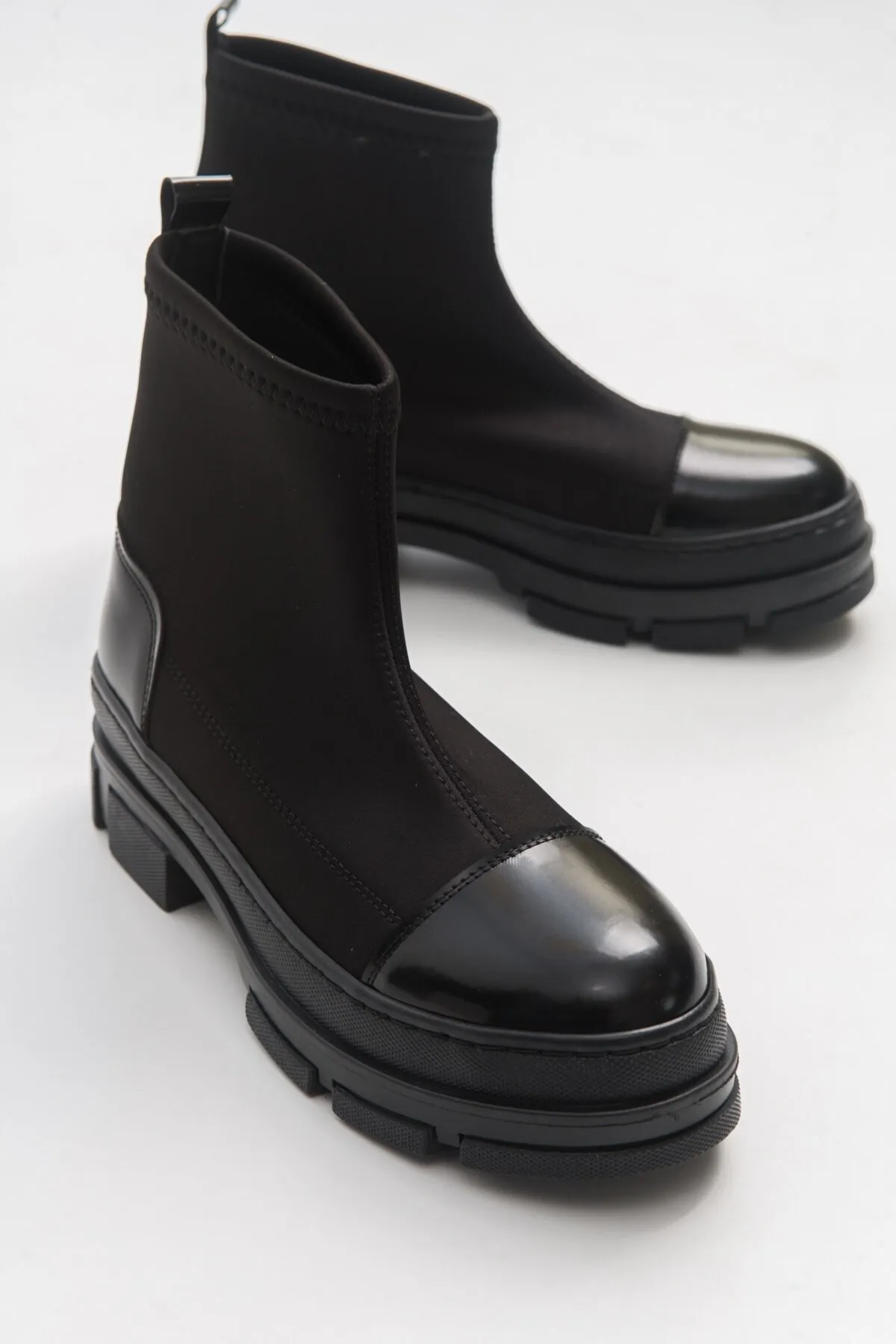 LuviShoes  Bendıs schwarze Scuba-Damenstiefel