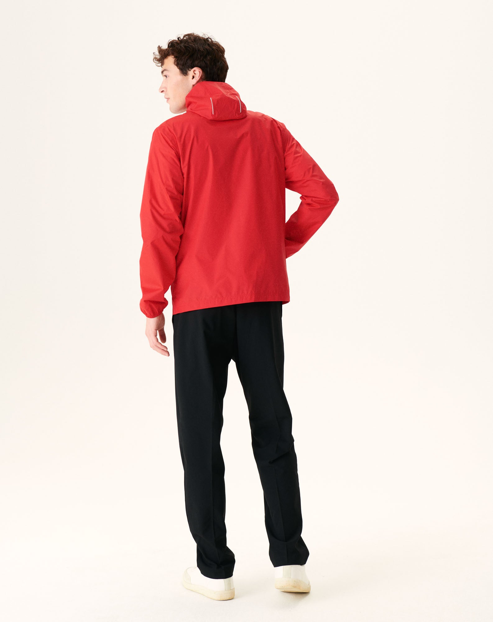 Imperméable à capuche paquetable Rouge vif Manille