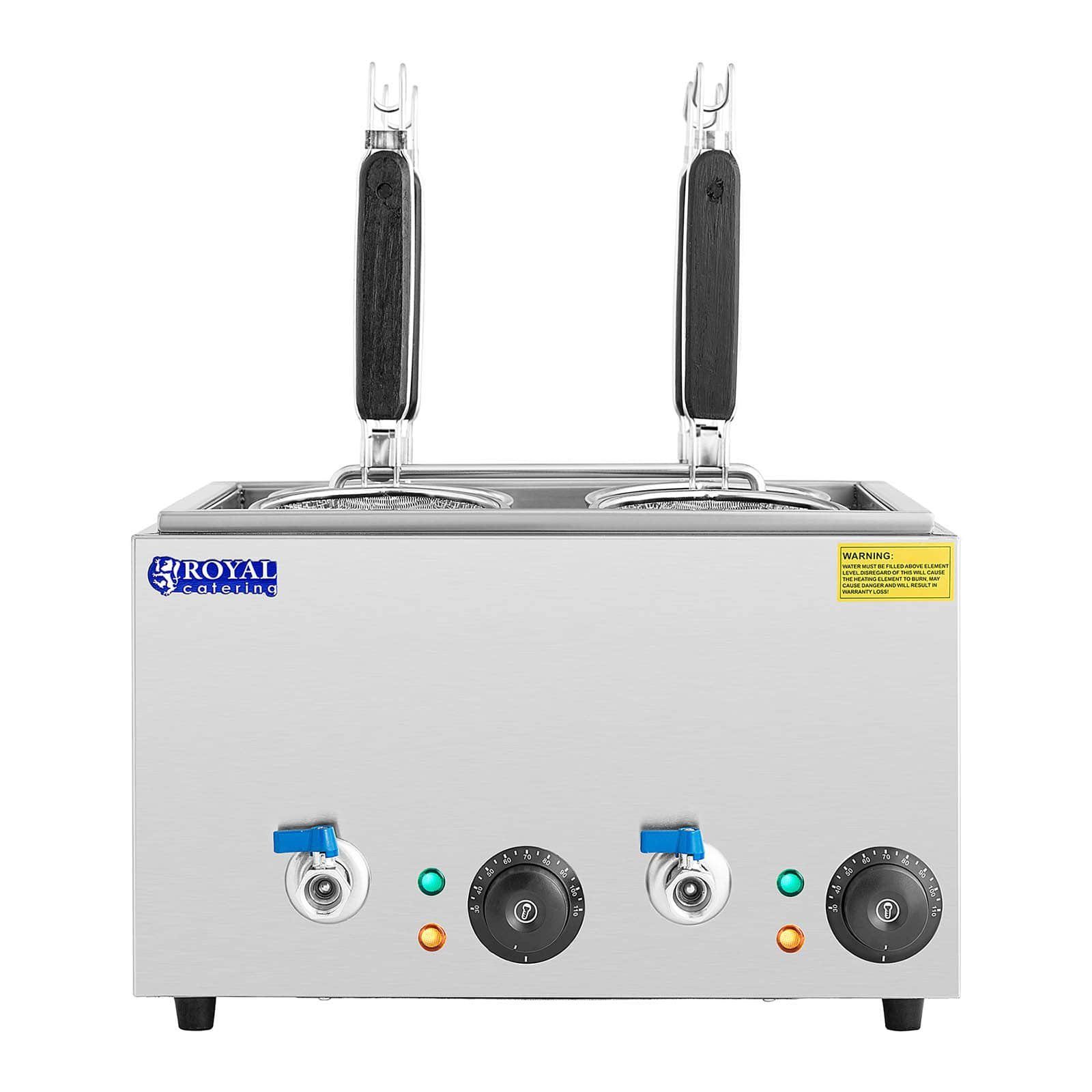 Royal Catering Nudelmaschine Nudelkocher mit 4 Körben Pastakocher Pasta-Station Temperatur: 30 -, 3,000 W
