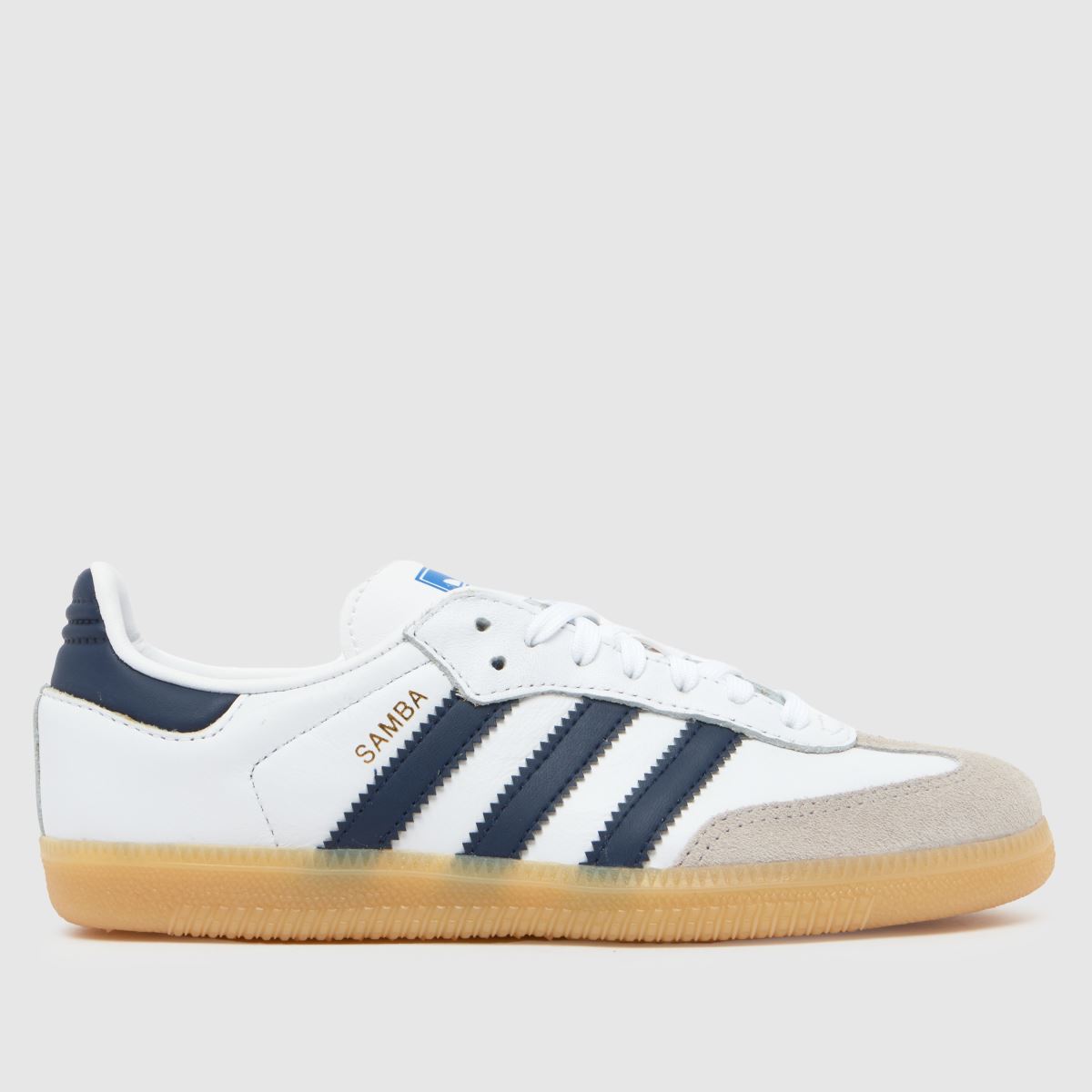 adidas vita och marinblå samba och juniorsneakers
