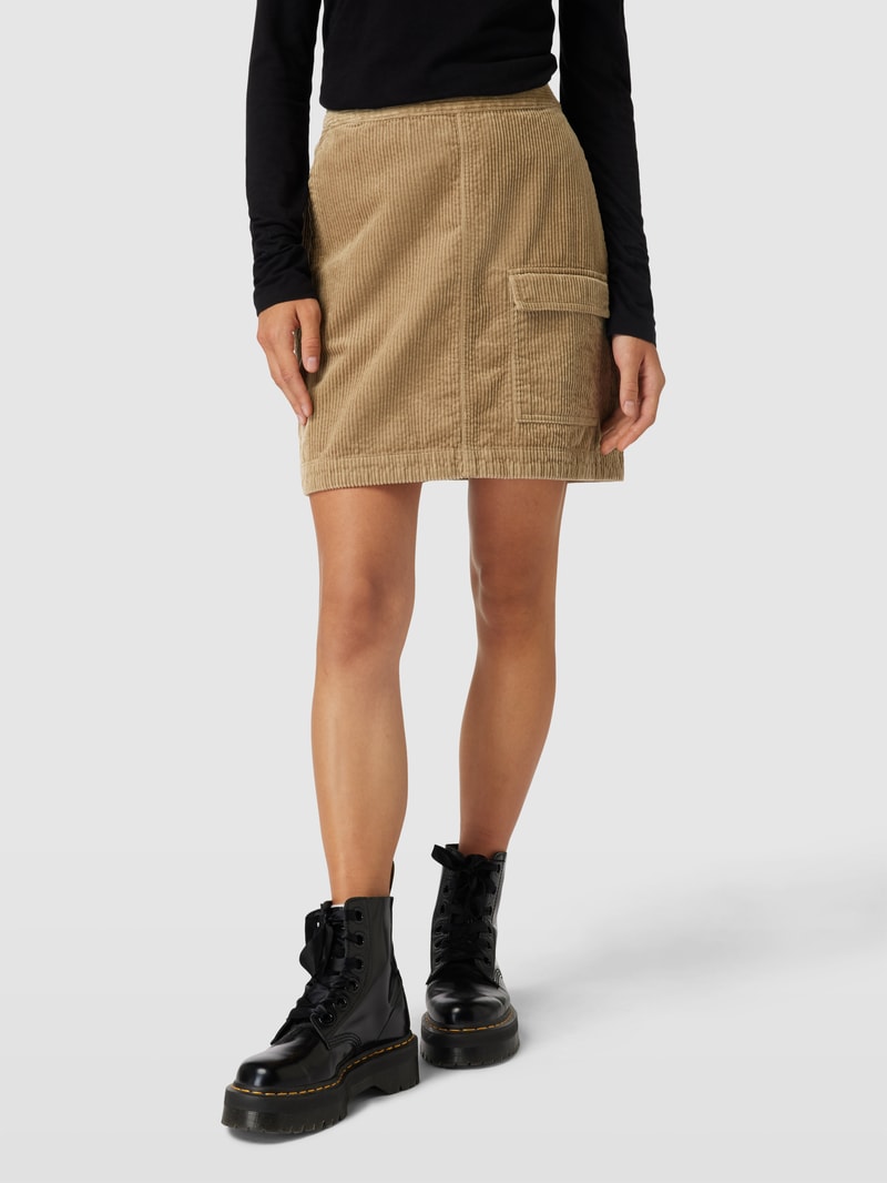 Minirock aus Cord in beige