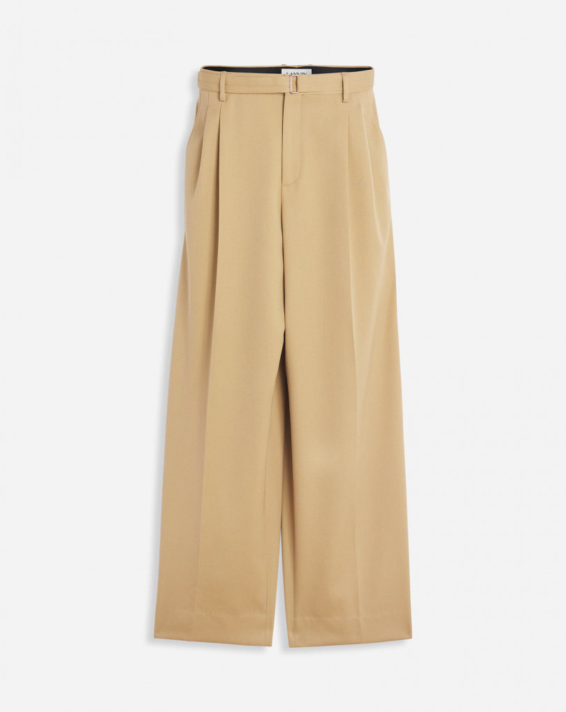 PANTALON LARGE À DOUBLE PLIS