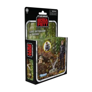 Star Wars: The Book of Boba Fett Vintage Collection Actionfiguren Luke Skywalker & Grogu 10 cm