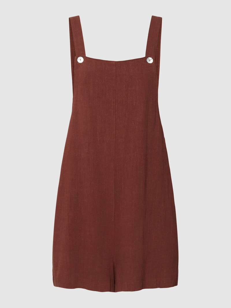 Playsuit mit Eingrifftaschen in schokobraun