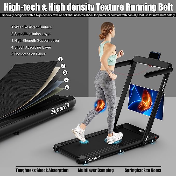 Goplus 2 in 1 Folding Treadmill