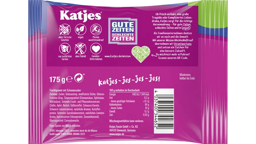 Katjes Fruchtgummi Gute Zeiten Schlechte Zeiten 175 g