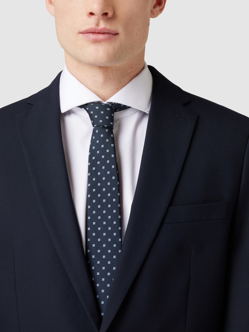 Krawatte mit Allover-Muster Modell 'Tie' in marineblau