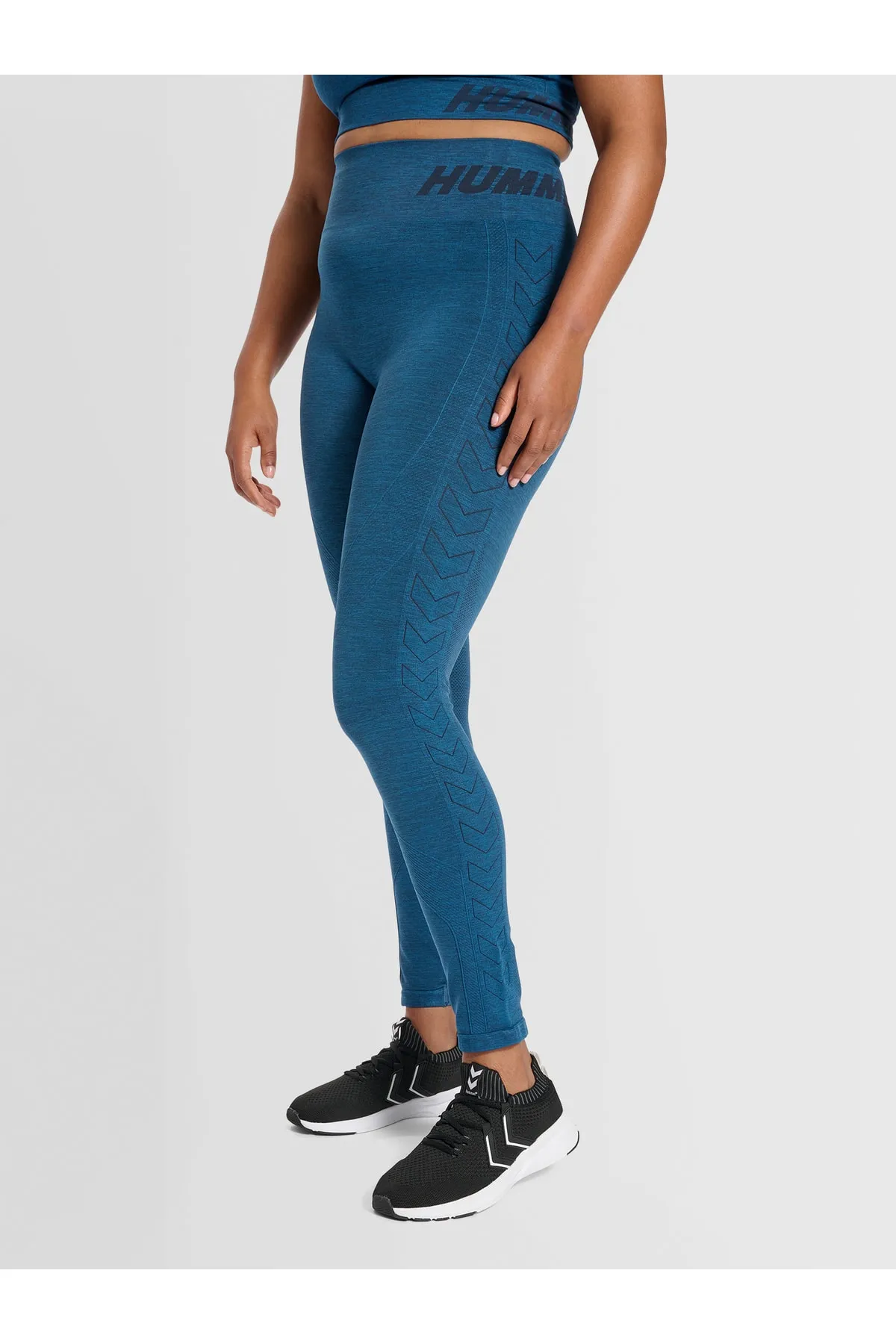 hummel  Sport-Leggings - Blau - Mittlerer Bund