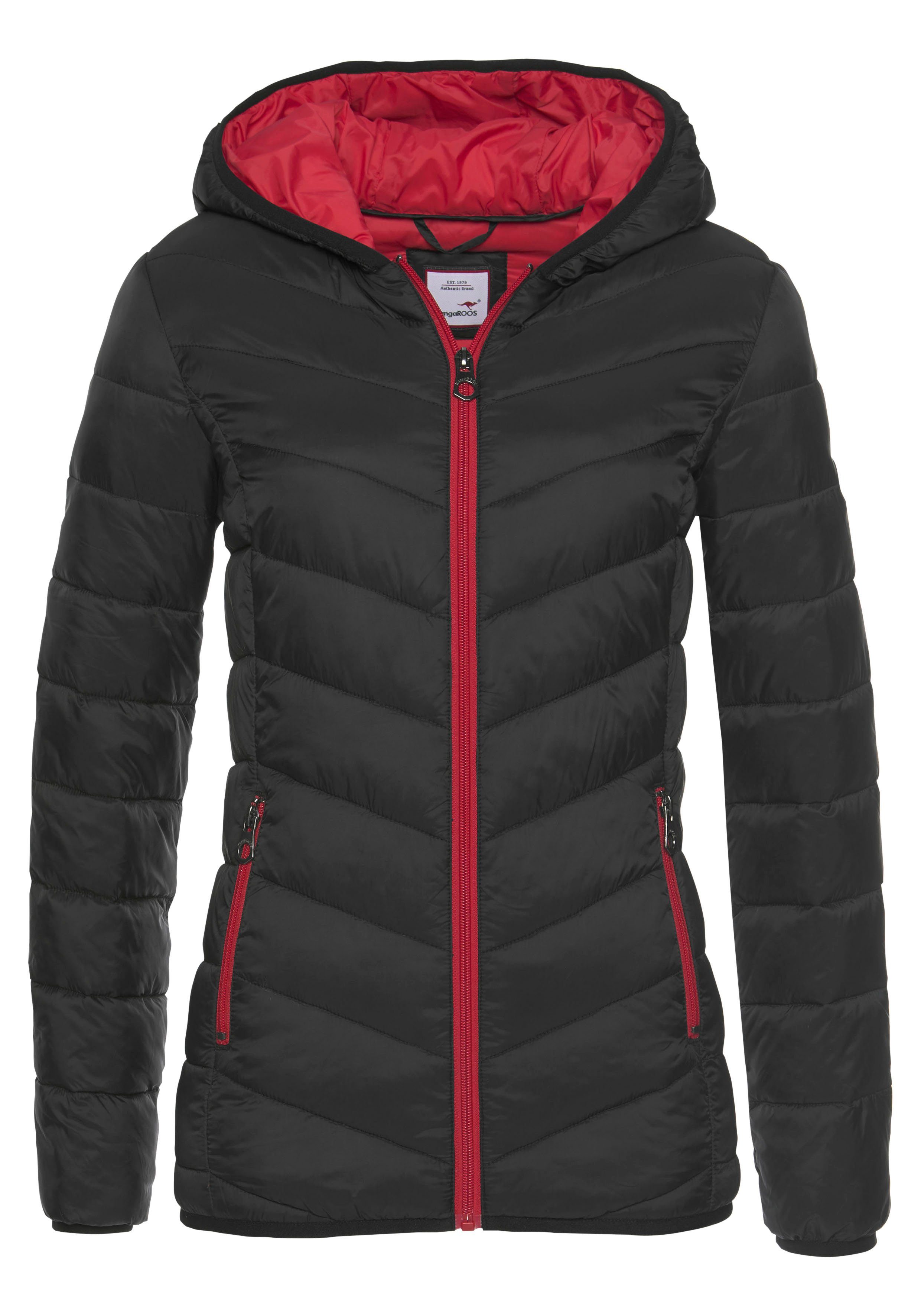 KangaROOS Steppjacke mit kontrastfarbenen Details