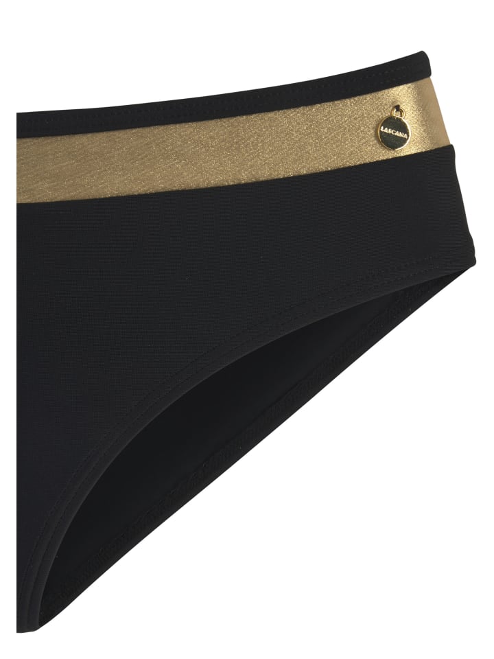 LASCANA Bikini-Hose in schwarz-goldfarben günstig kaufen