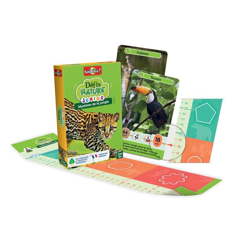 Jeu de cartes Défis nature Junior Mystères de la jungle Bioviva