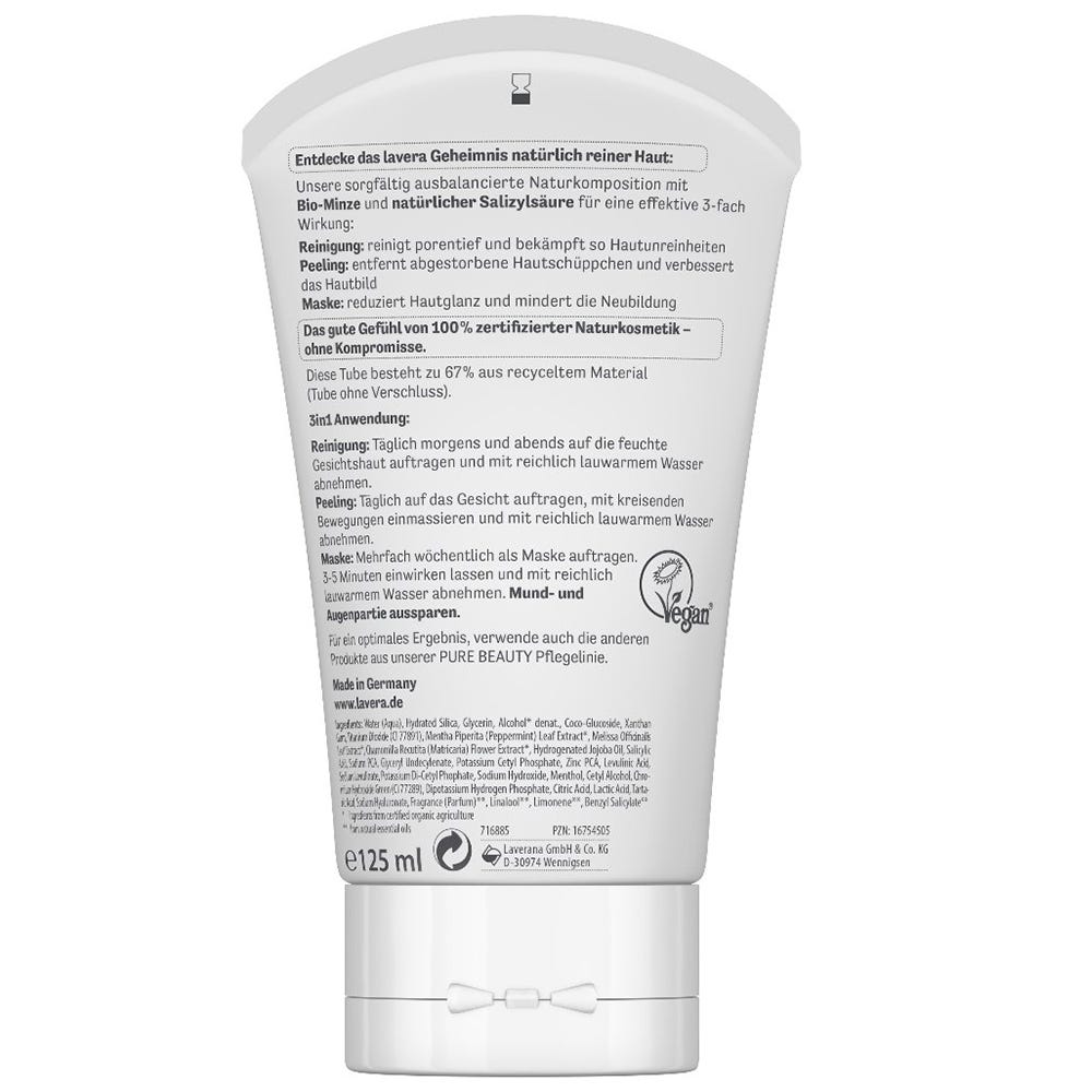 Lavera Pure Beauty 3in1 Reinigung 125 ml