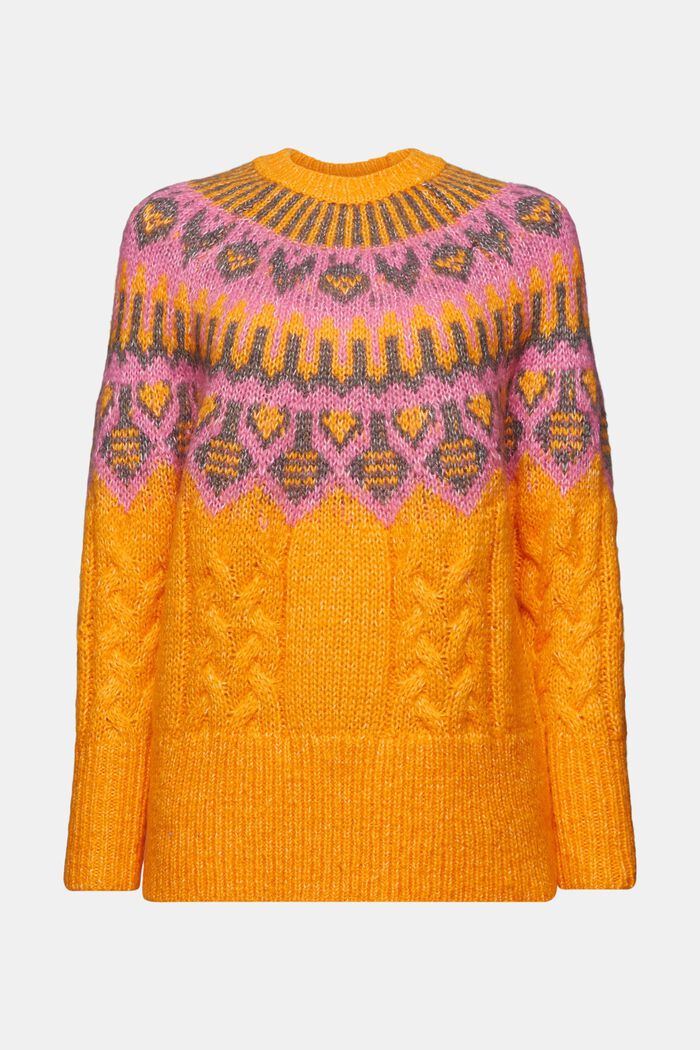 Pullover mit Fair-Isle-Muster aus Wollmix