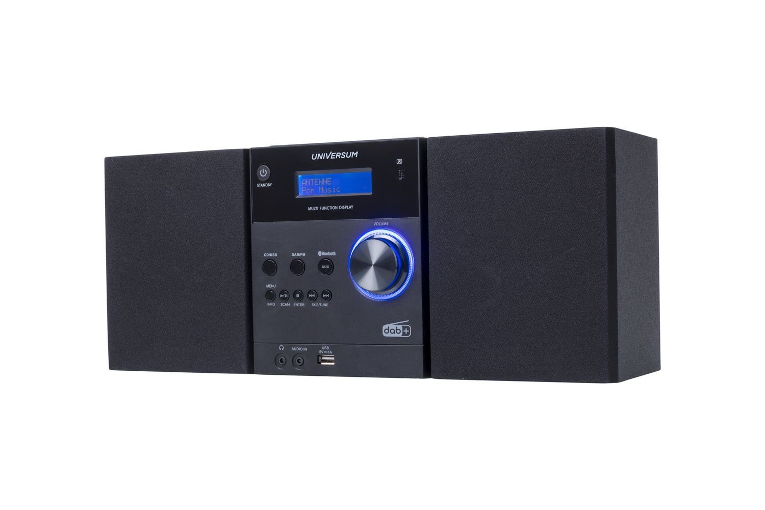 UNIVERSUM* MS 300-21 black Microanlage (DAB+ UKW Radio, Bluetooth, USB, AUX-In, Kopfhörerausgang)
