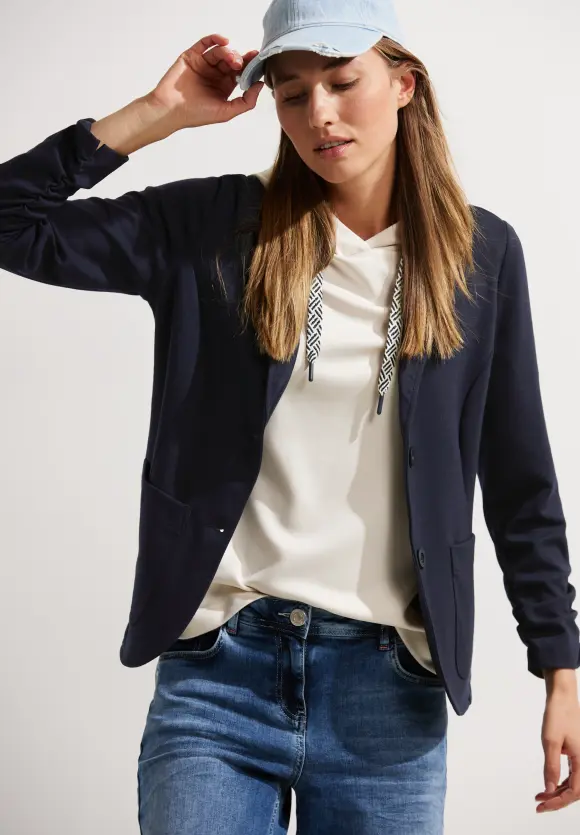 CECIL Sweatblazer mit Raffung