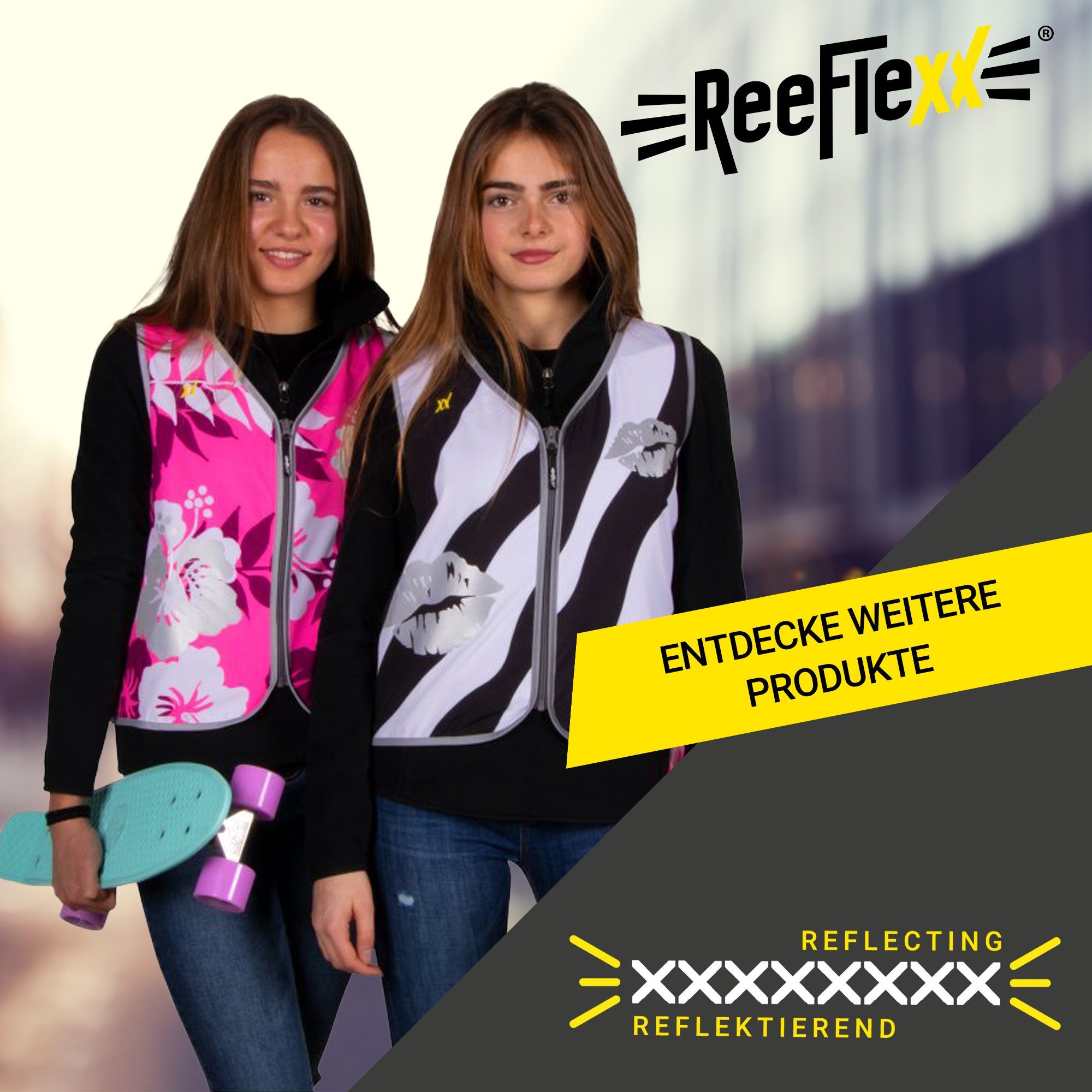 ReeFlexx Warnweste Blue Camou Pirate - Kinderweste