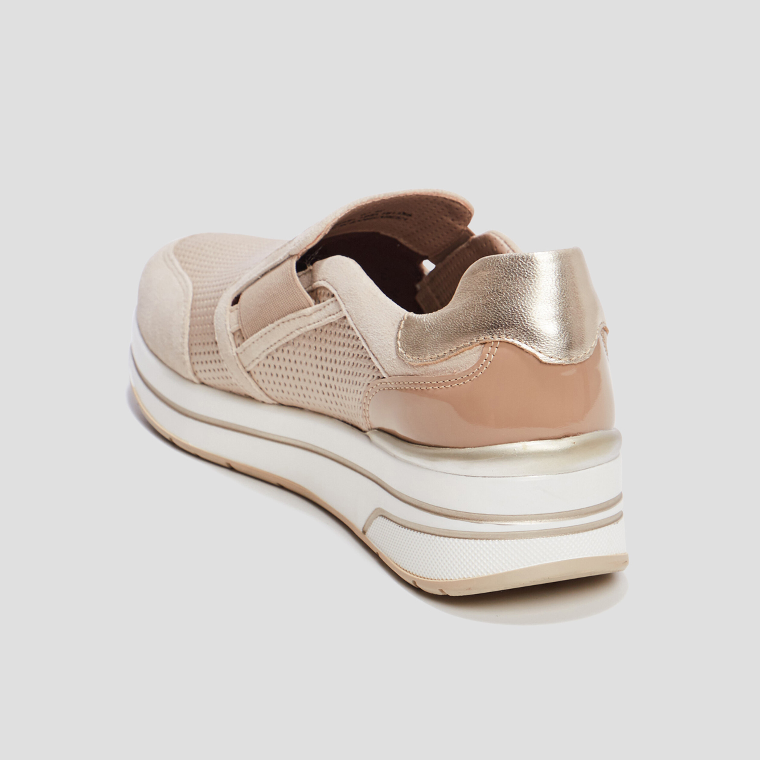 Loafers emboîtants en cuir pied large gris argent femme | La Halle