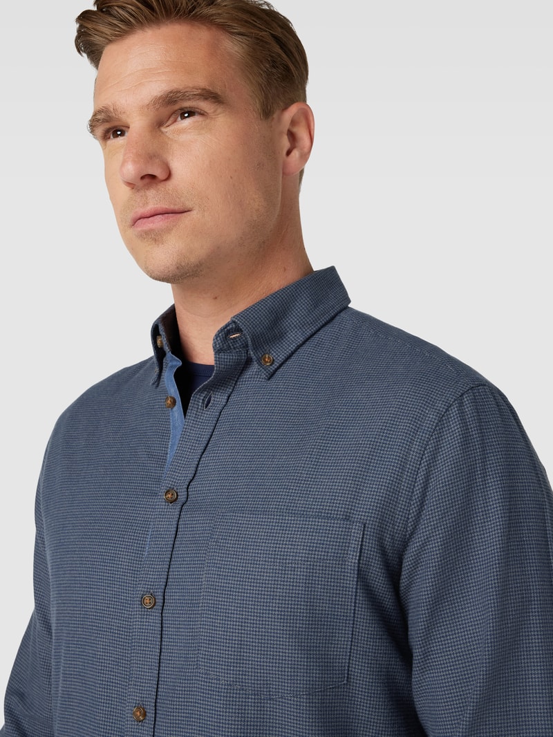 Flanellhemd mit Button-Down-Kragen in graphit